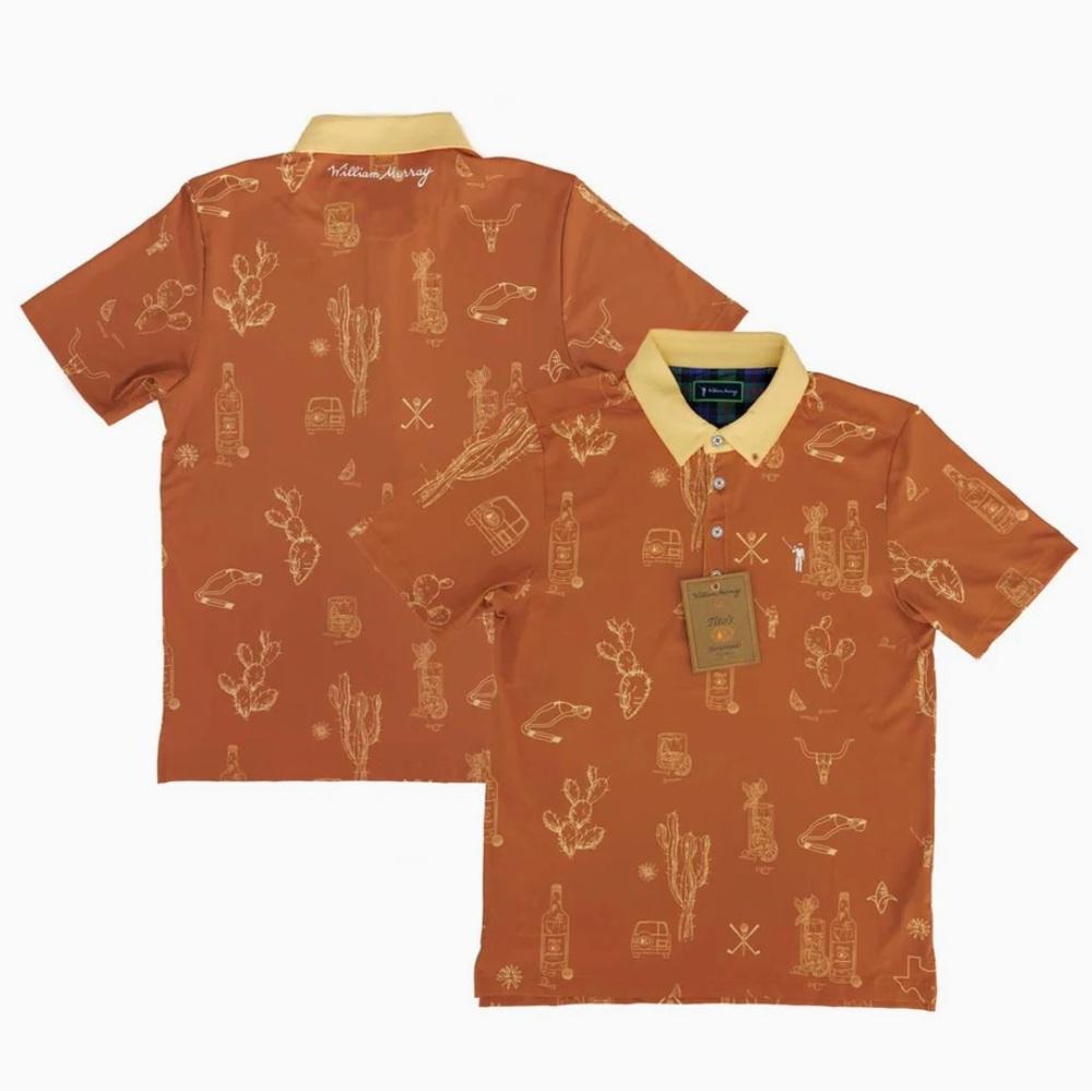 Tito‘s William Murray men’s‎ extra large Tito vodka, golf polo shirt